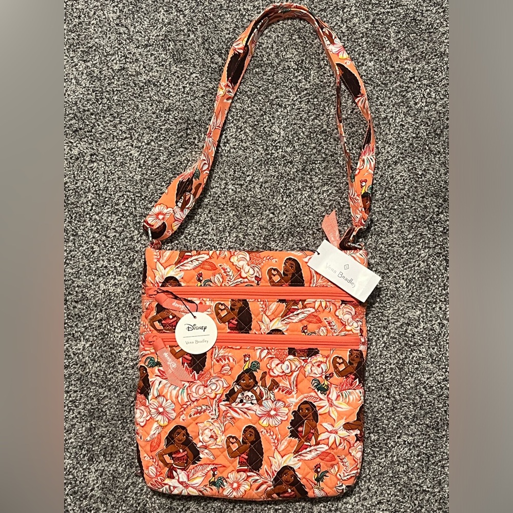 Vera Bradley Disney Moana Crossbody Bag - Orange Floral